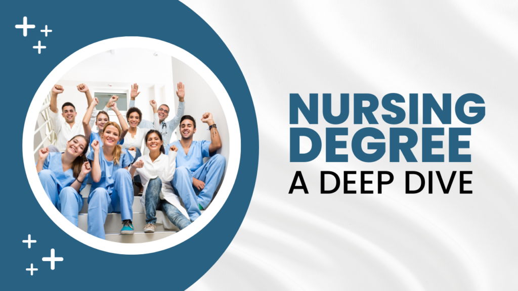 nursing degree banner with happy nurses smiling