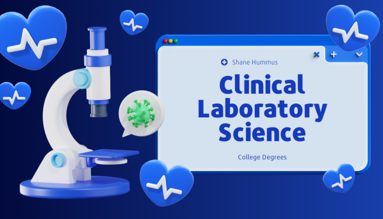 clinical laboratory science degree banner with microscope