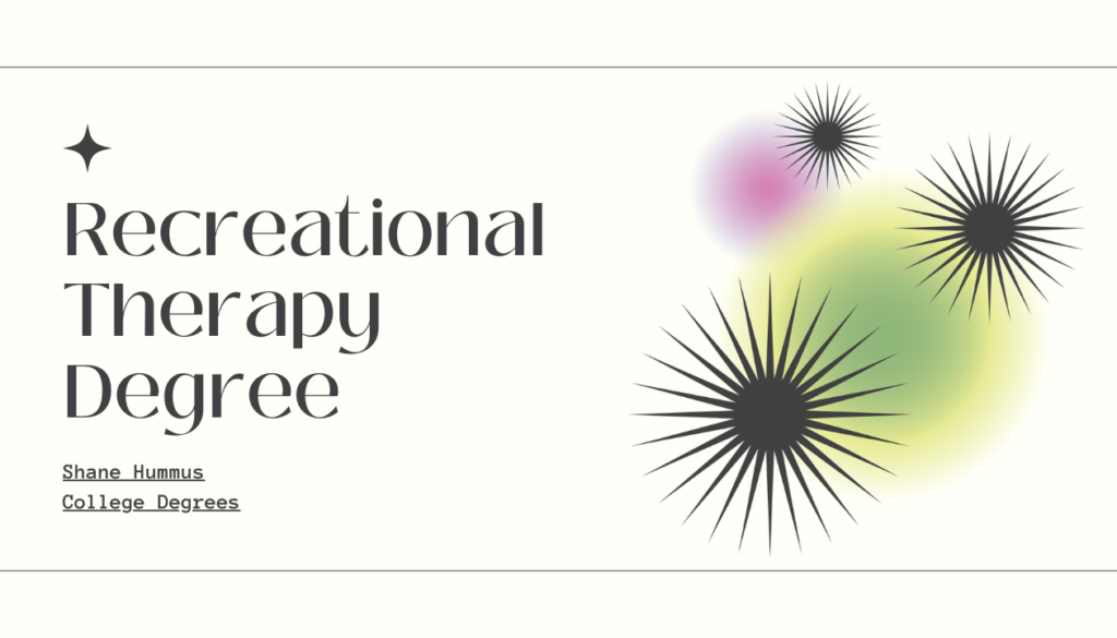 recreational therapy degree banner