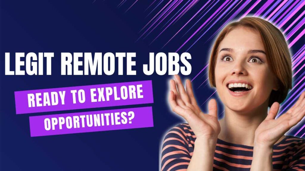 legit remote jobs poster with text "ready to explore opportunities?"